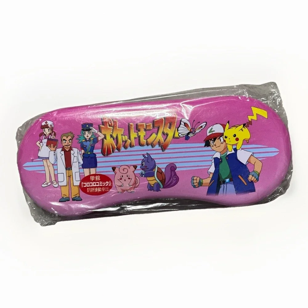 New Vintage Pocket Monsters Pokémon Tin Pencil Case Japan MINT Original Art